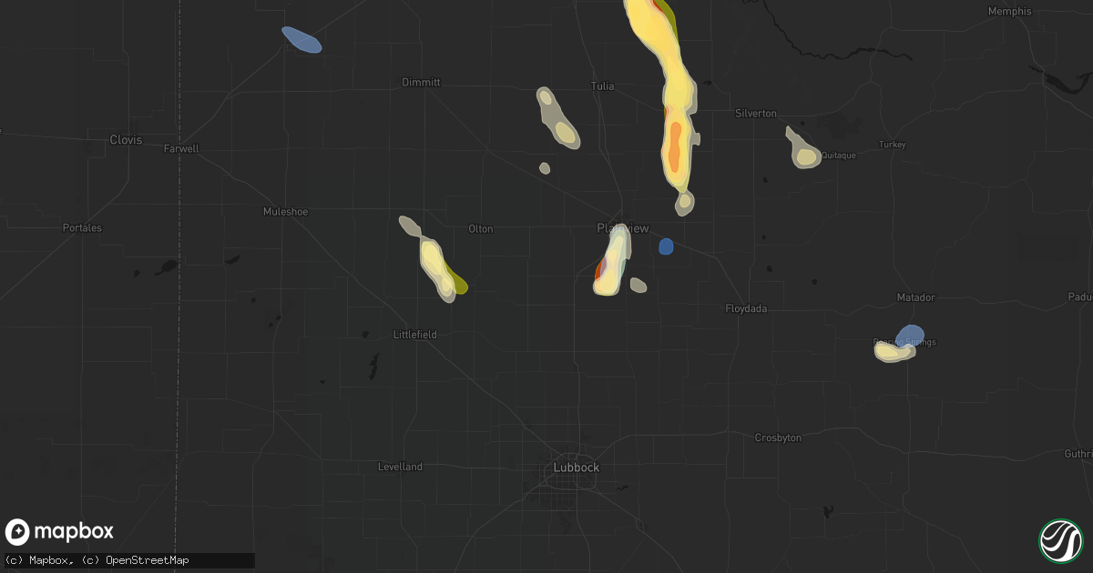 Hail map in Hale Center, TX on September 10, 2026