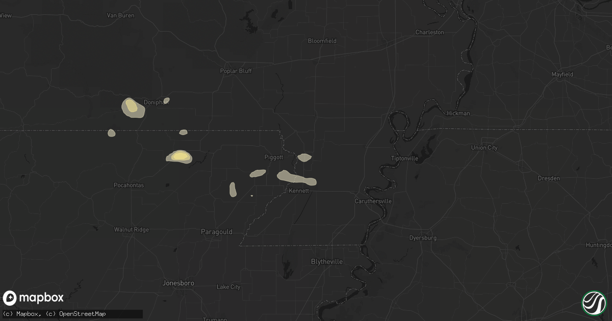 Hail map in Holcomb, MO on September 10, 2026