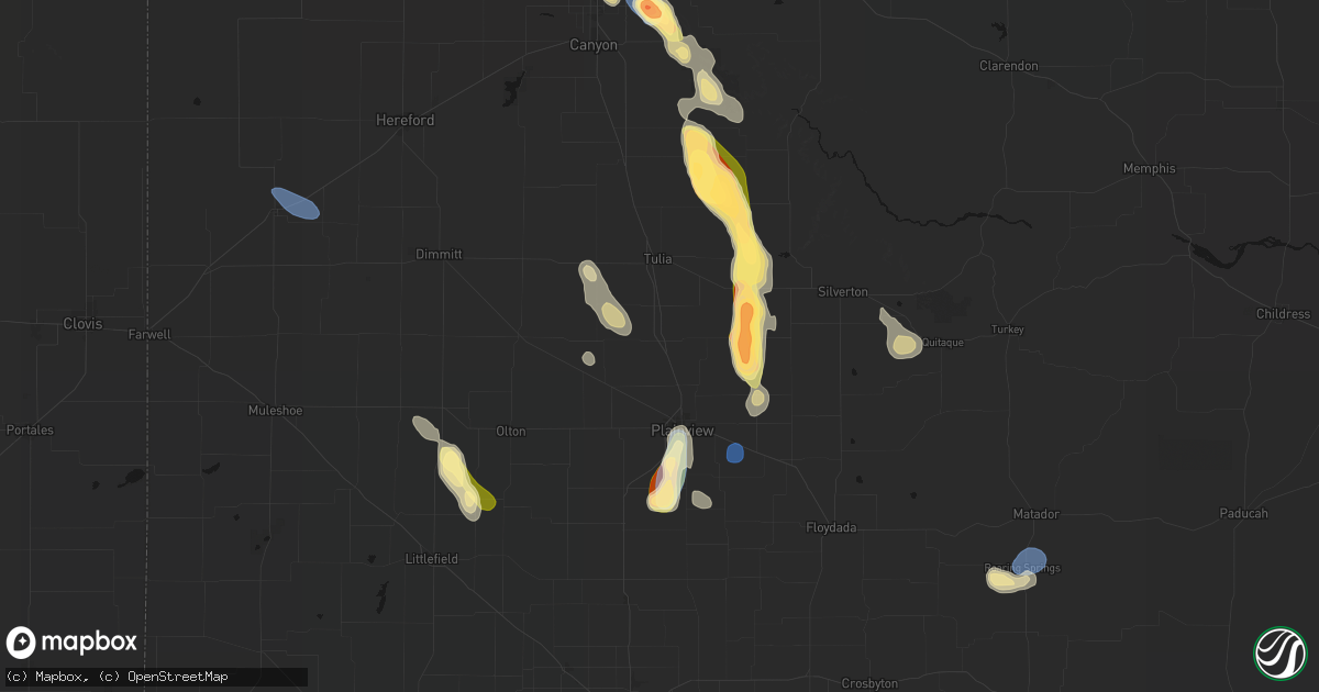 Hail map in Kress, TX on September 10, 2026