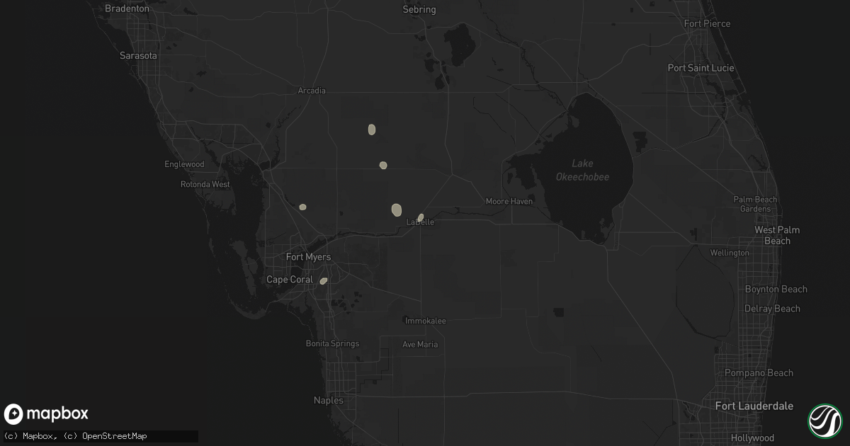Hail map in Labelle, FL on September 10, 2026