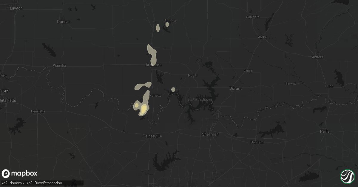 Hail map in Lebanon, OK on September 10, 2026