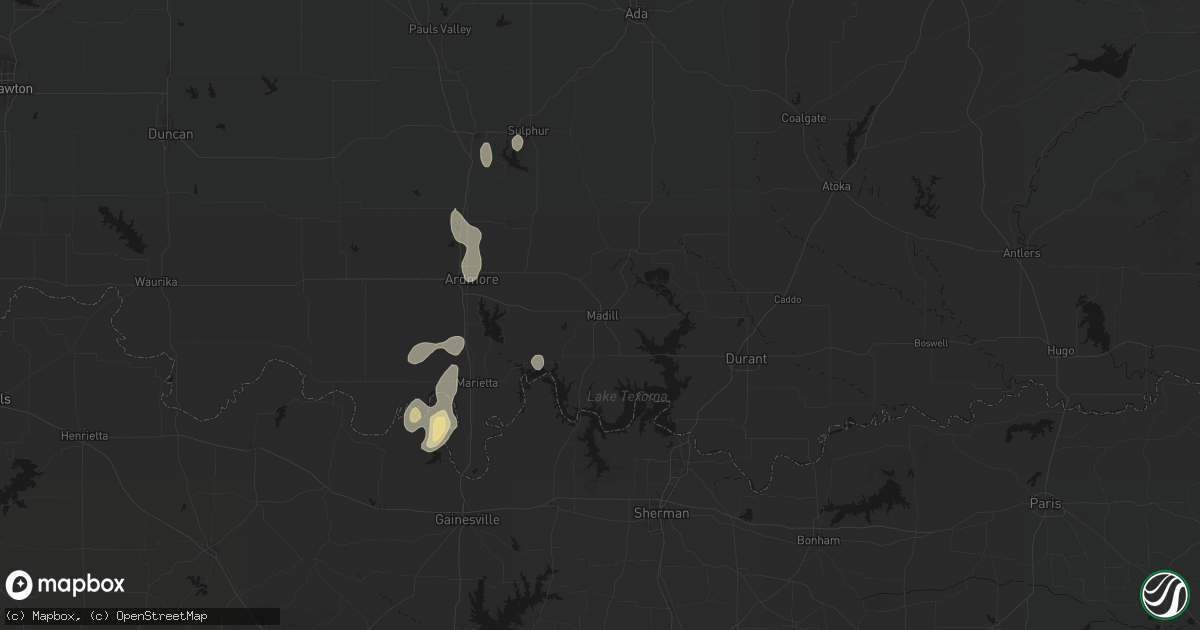 Hail map in Madill, OK on September 10, 2026