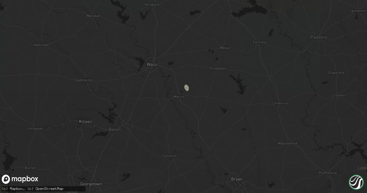 Hail map in Marlin, TX on September 10, 2026
