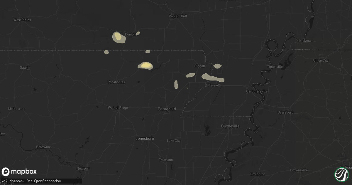 Hail map in Marmaduke, AR on September 10, 2026