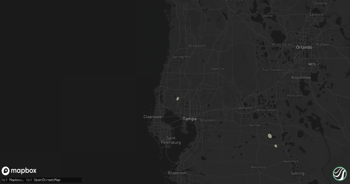 Hail map in Odessa, FL on September 10, 2026