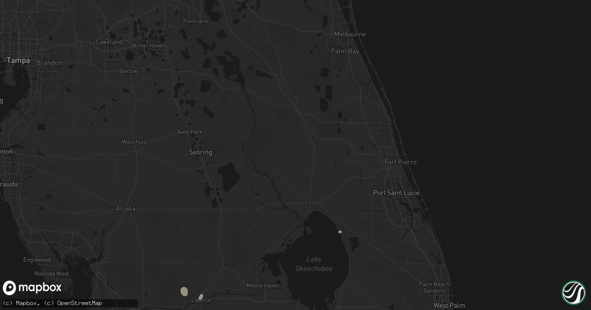 Hail map in Okeechobee, FL on September 10, 2026