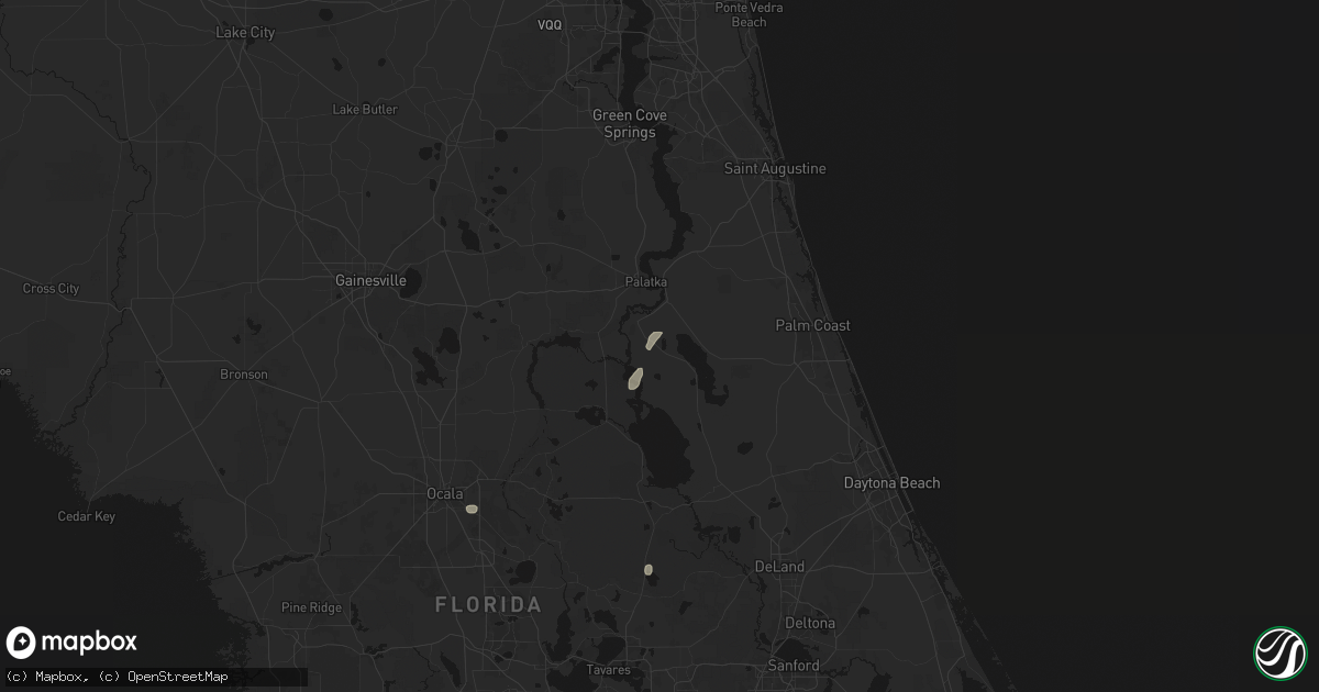 Hail map in Pomona Park, FL on September 10, 2026