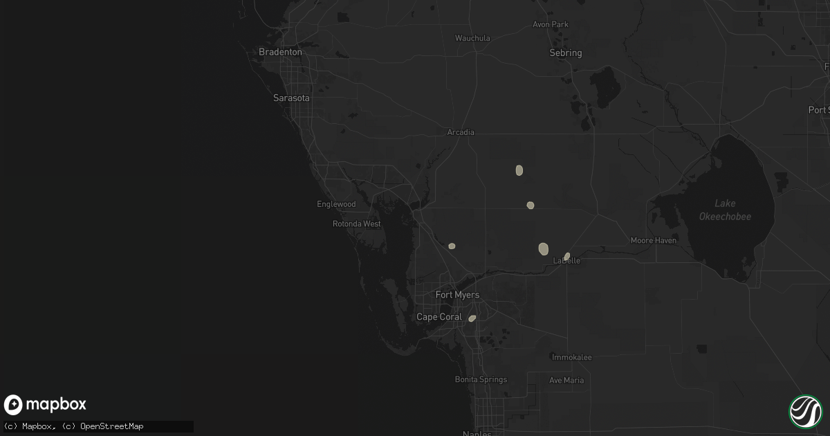 Hail map in Punta Gorda, FL on September 10, 2026