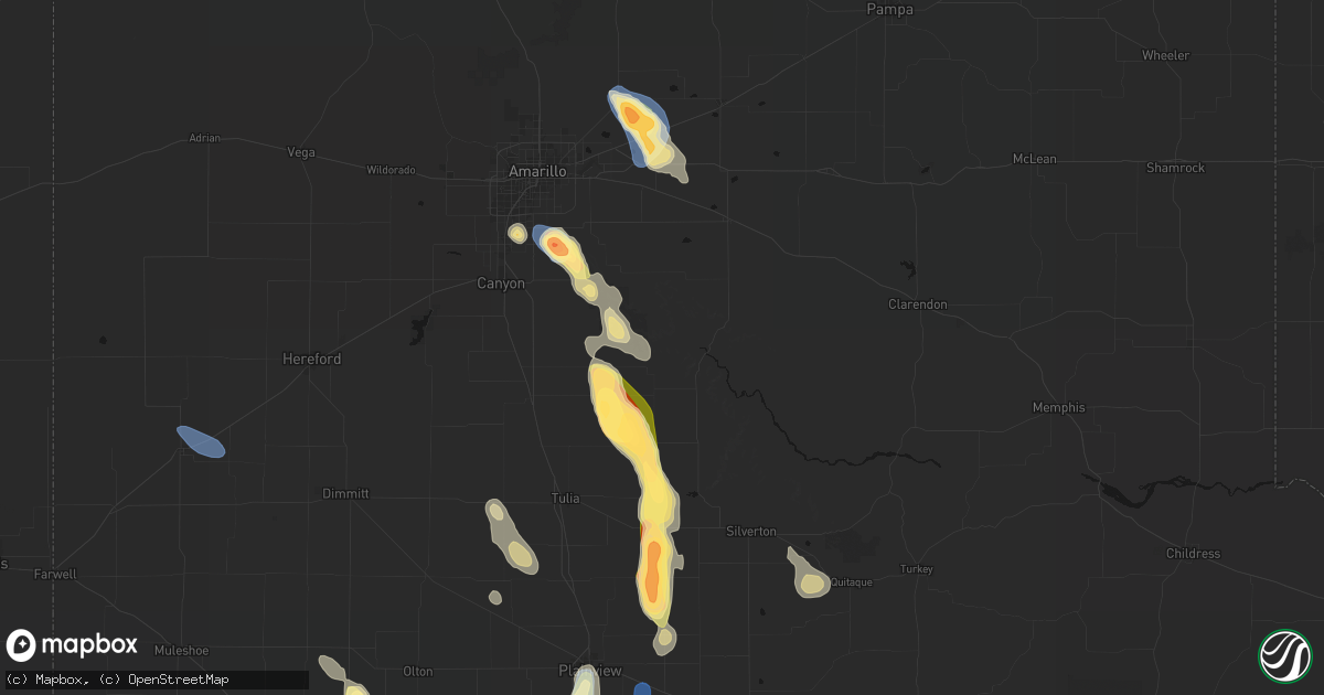 Hail map in Wayside, TX on September 10, 2026