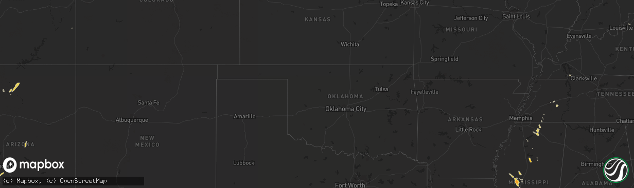 Hail map on September 11, 2011