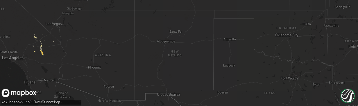 Hail map on September 11, 2012