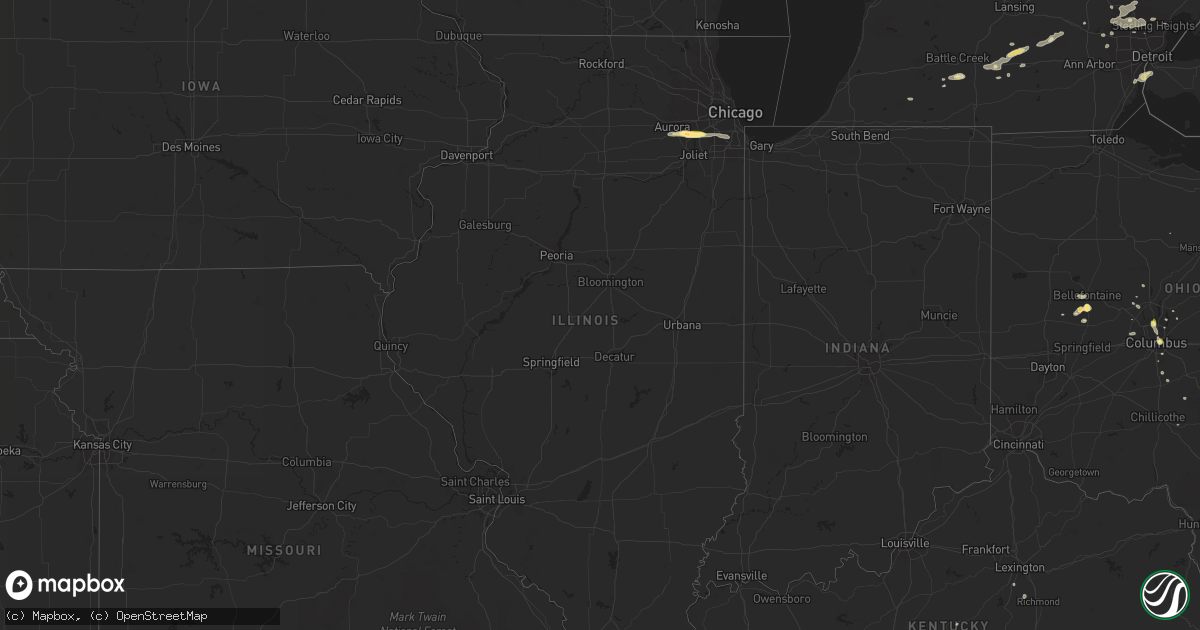 Hail map in Illinois on September 11, 2013
