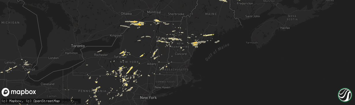 Hail map in New Hampshire on September 11, 2013