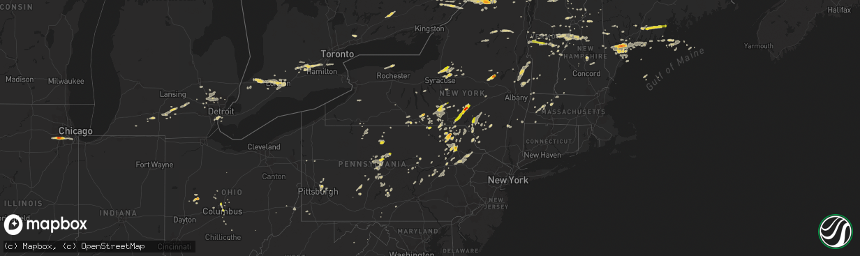 Hail map on September 11, 2013