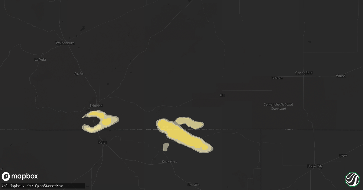 Hail map in Branson, CO on September 11, 2014