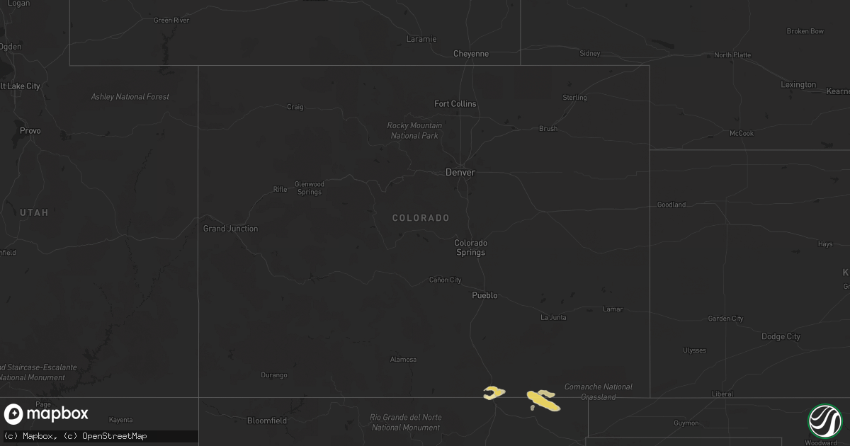 Hail map in Colorado on September 11, 2014