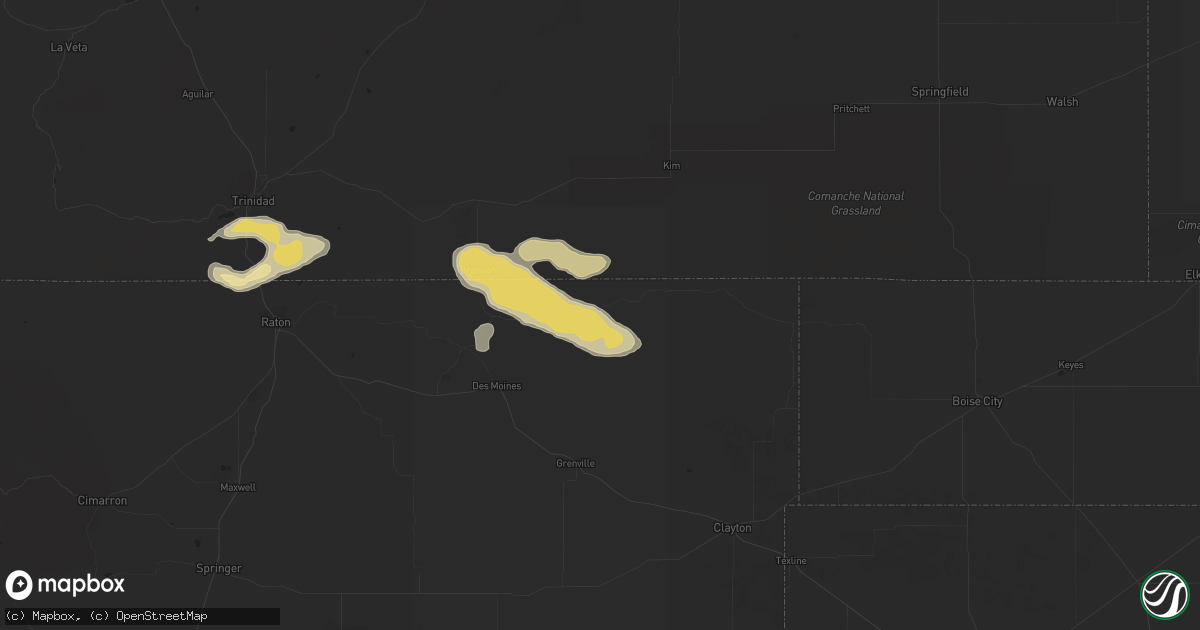 Hail map in Folsom, NM on September 11, 2014