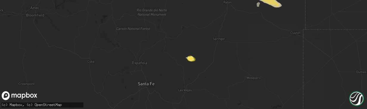 Hail map in Guadalupita, NM on September 11, 2014