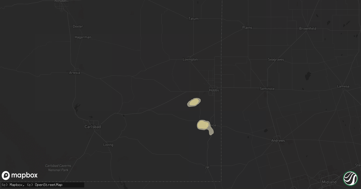 Hail map in Hobbs, NM on September 11, 2014