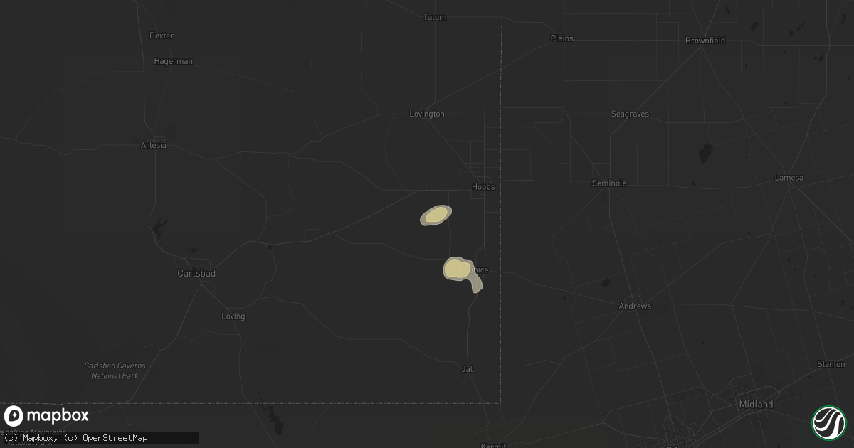 Hail map in Monument, NM on September 11, 2014