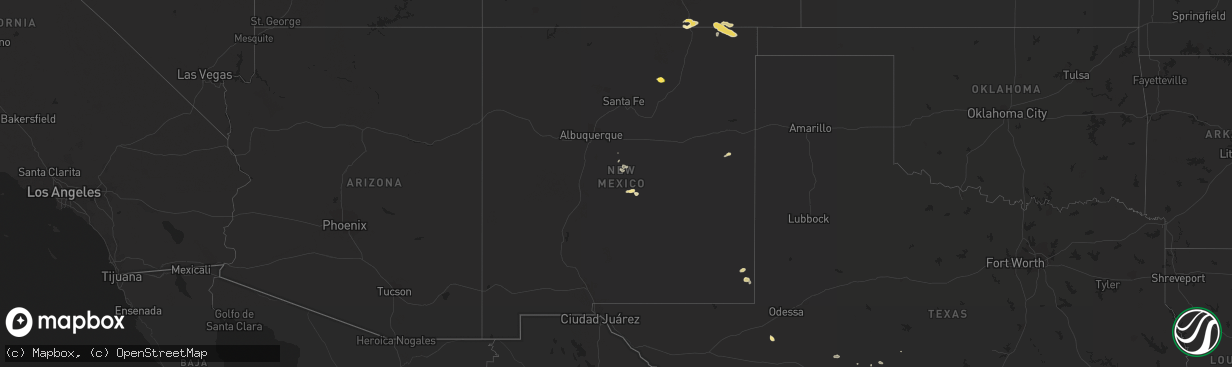 Hail map in New Mexico on September 11, 2014