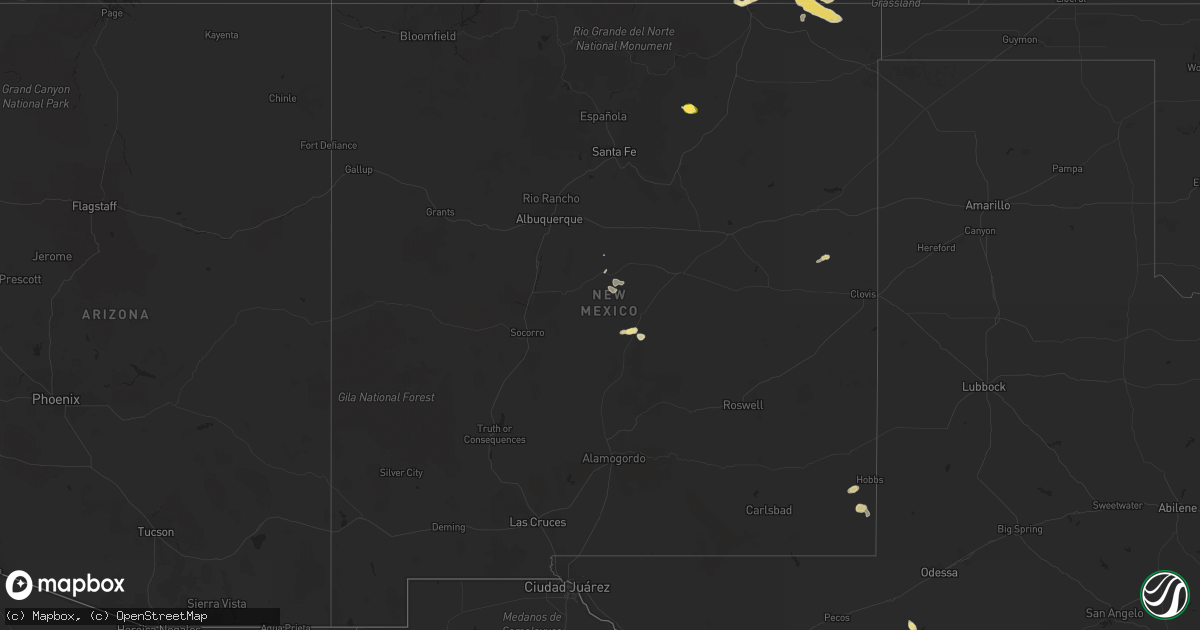 Hail map in New Mexico on September 11, 2014