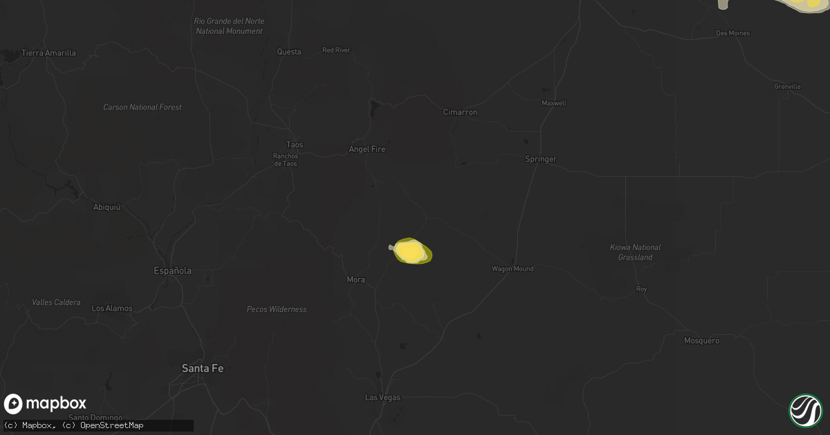 Hail map in Ocate, NM on September 11, 2014