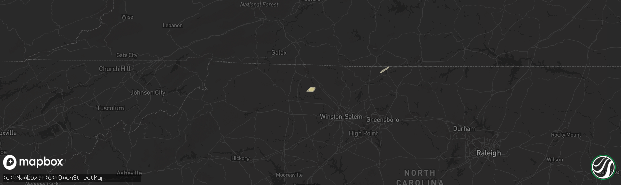 Hail map in Siloam, NC on September 11, 2015