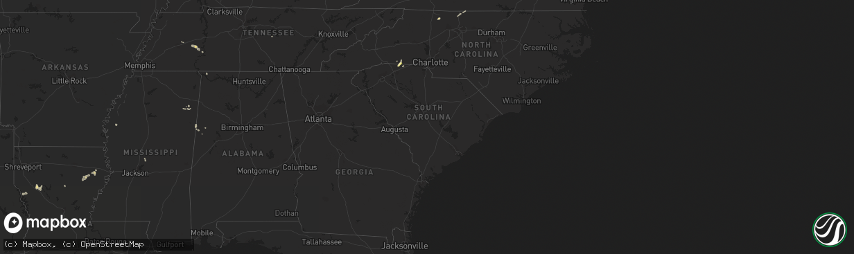 Hail map in South Carolina on September 11, 2015