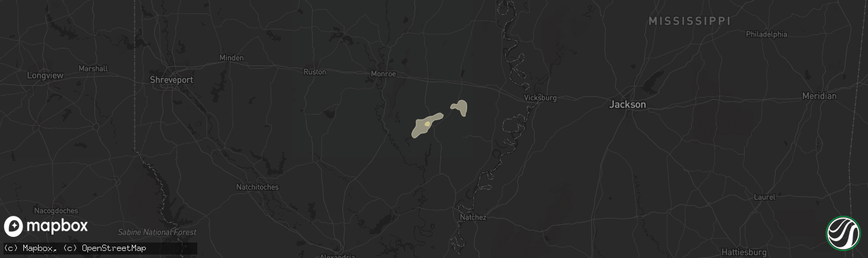 Hail map in Winnsboro, LA on September 11, 2015