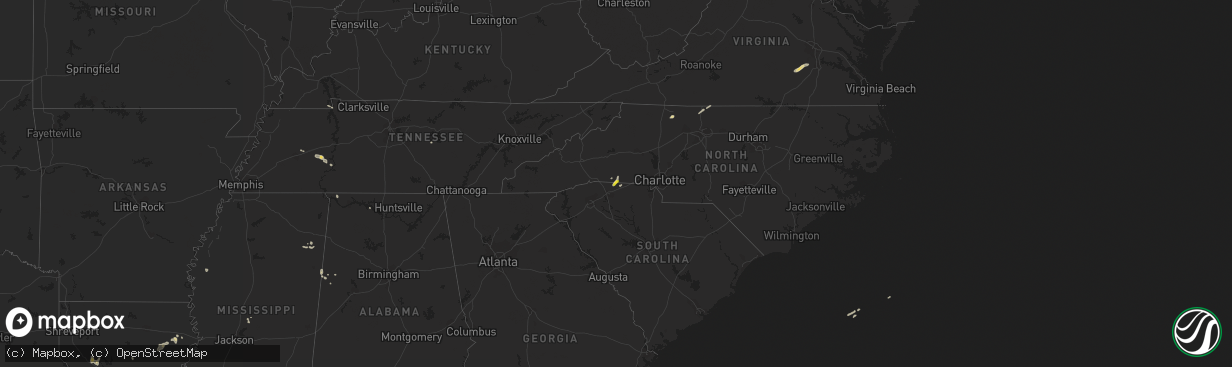 Hail map on September 11, 2015