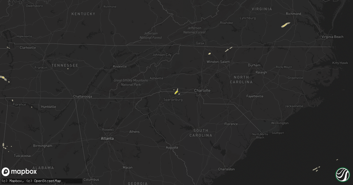 Hail map on September 11, 2015
