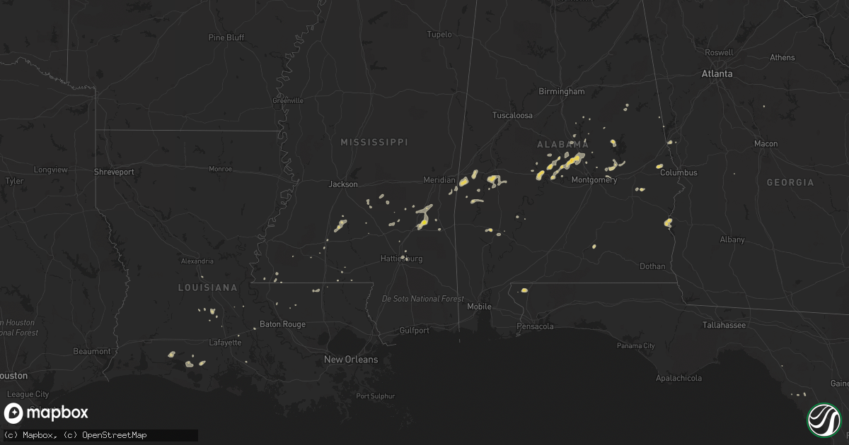 Hail map on September 11, 2016