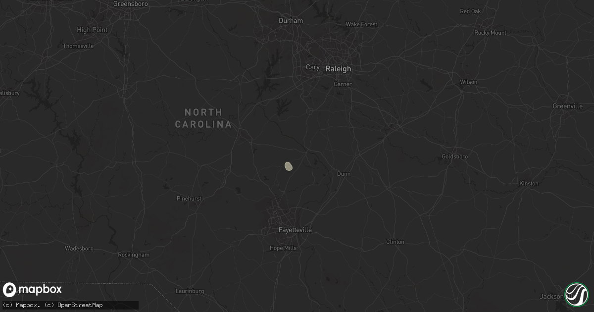 Hail map in Lillington, NC on September 11, 2018