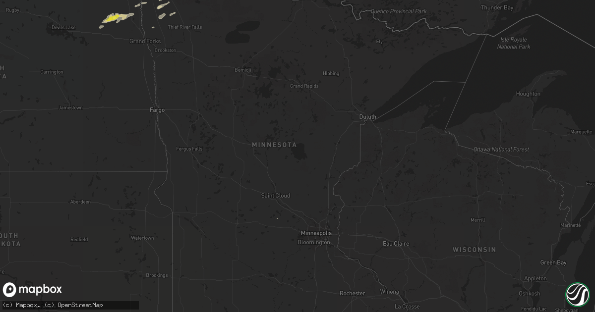 Hail map in Minnesota on September 11, 2018