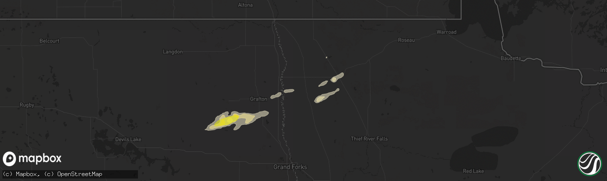 Hail map in Stephen, MN on September 11, 2018