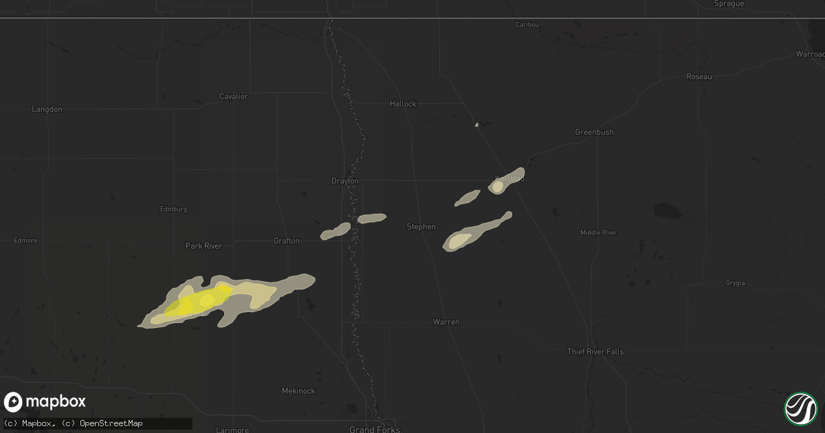 Hail map in Stephen, MN on September 11, 2018