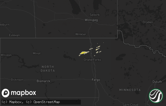 Hail map preview on 09-11-2018