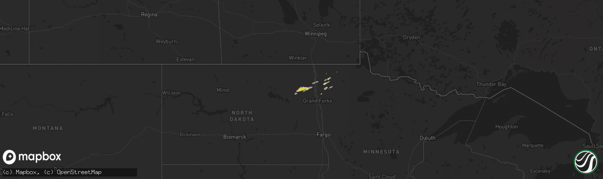 Hail map on September 11, 2018