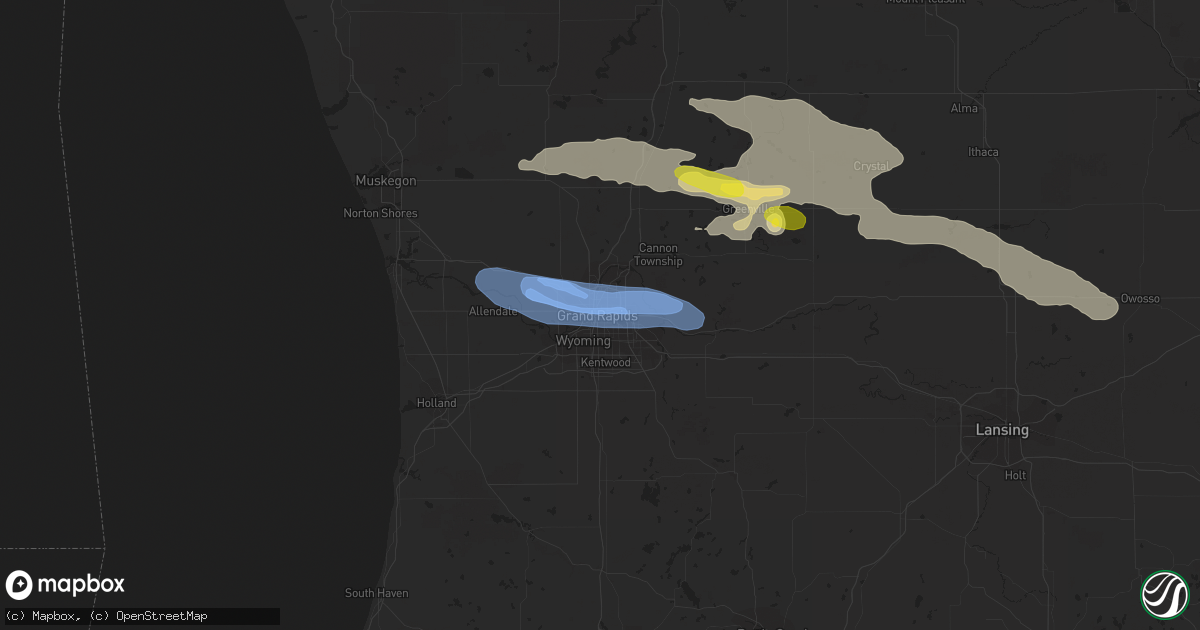 Hail map in Grand Rapids, MI on September 11, 2019
