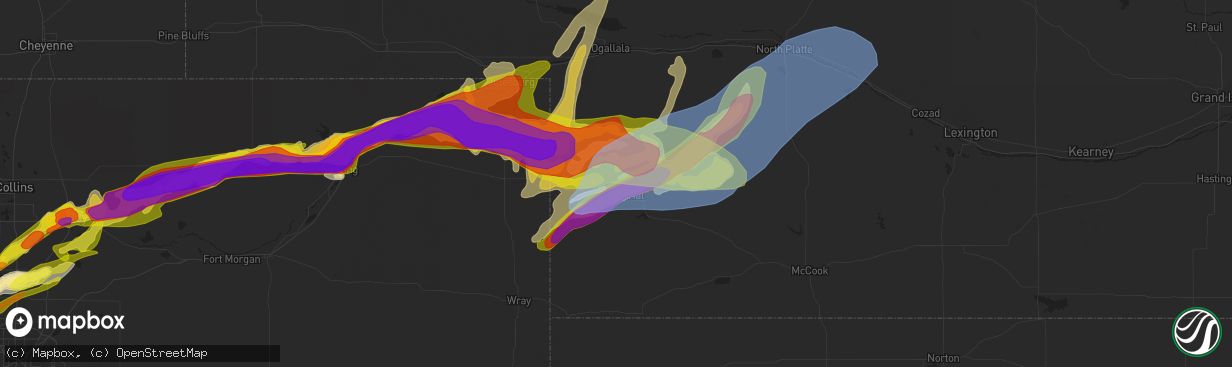 Hail map in Imperial, NE on September 11, 2019