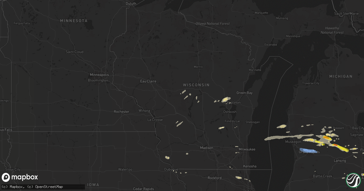 Hail map in Wisconsin on September 11, 2019