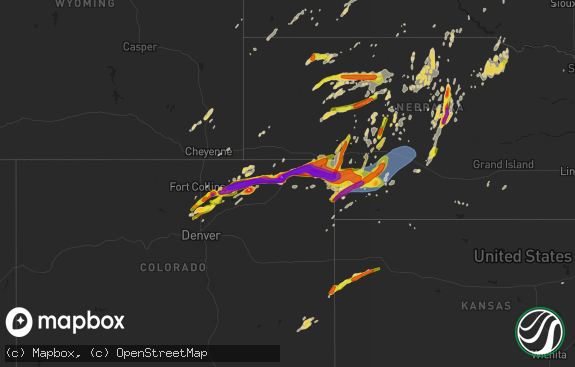 Hail map preview on 09-11-2019