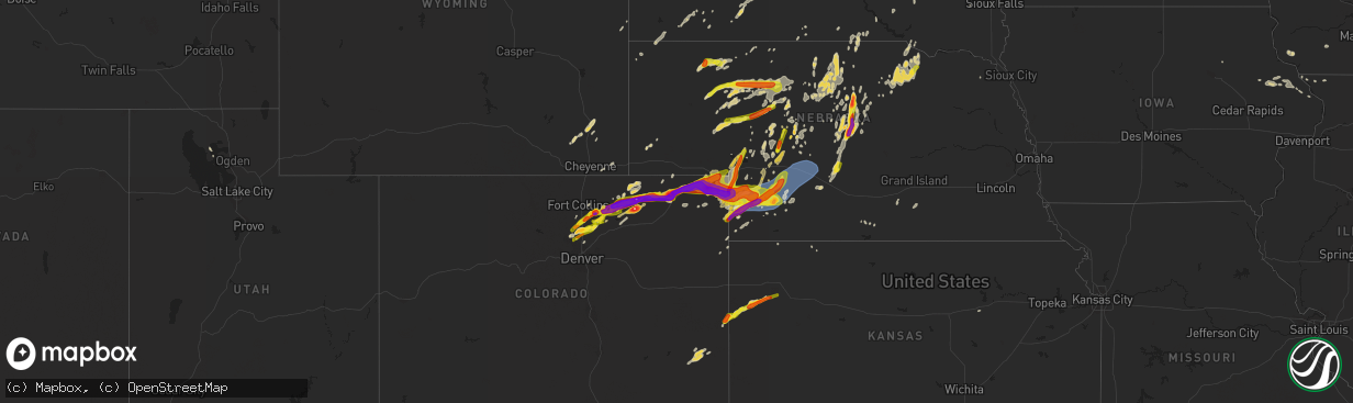 Hail map on September 11, 2019