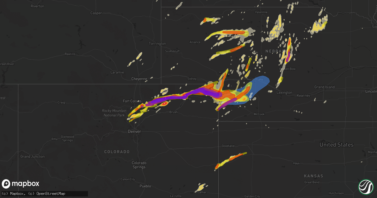 Hail map on September 11, 2019