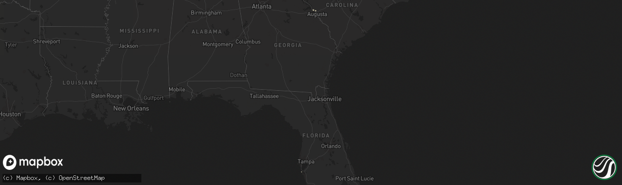 Hail map in Florida on September 11, 2020