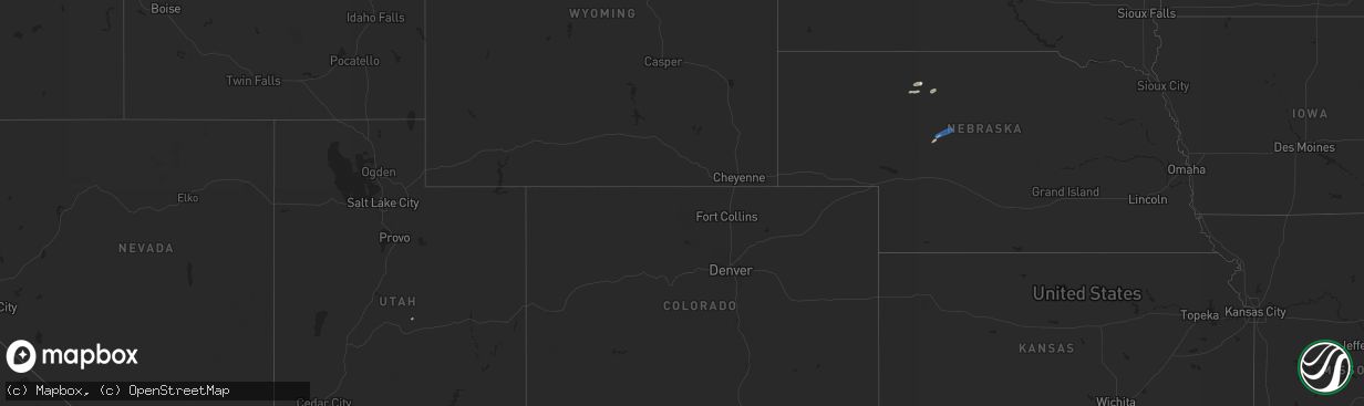 Hail map in Nebraska on September 11, 2021