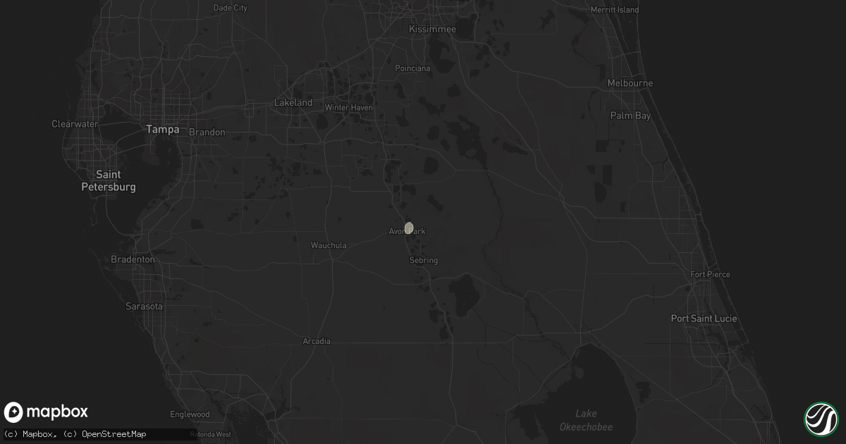 Hail map in Avon Park, FL on September 11, 2022
