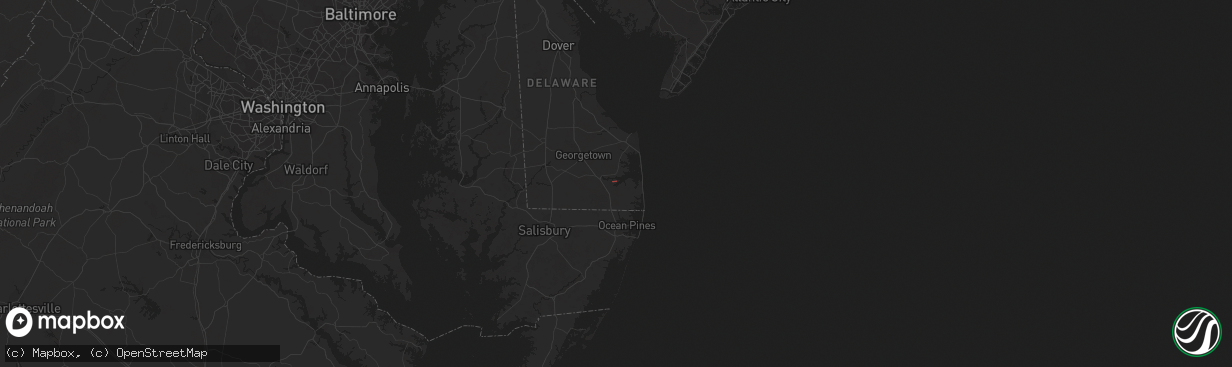 Hail map in Dagsboro, DE on September 11, 2023