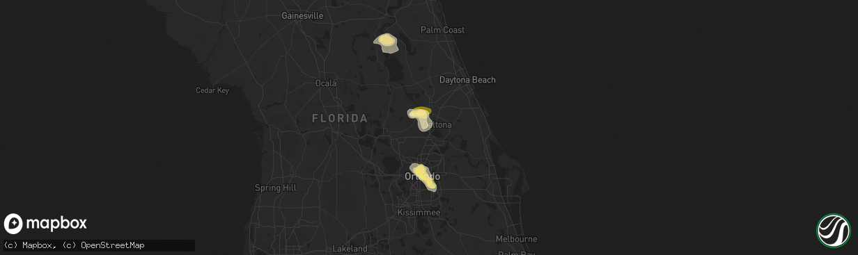 Hail map in Debary, FL on September 11, 2023